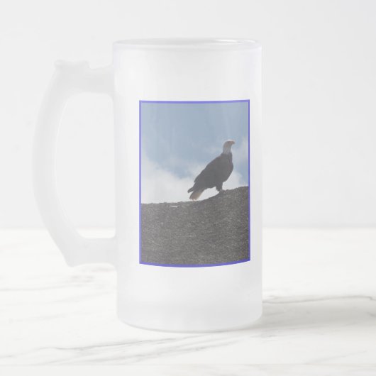 Bald-Adler auf hohem Niveau #2 Mattglas Bierglas (Links)