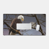 Bald Adler bei Vollmond bei Sonnenuntergang Schreibtischunterlage (Tastatur & Maus)