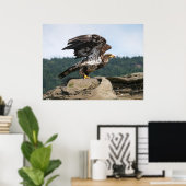 Bald Adler bereit für Flight Fine Art Print Poster (Heimbüro)
