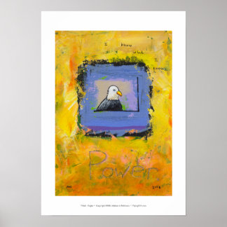 Bald Adler bunt moderne Kunst Power Vertrauen Poster