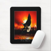 Bald Adler & Burning Forest Fire Mousepad (Mit Mouse)