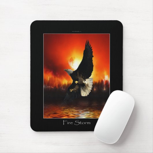 Bald Adler & Burning Forest Fire Mousepad (Mit Mouse)