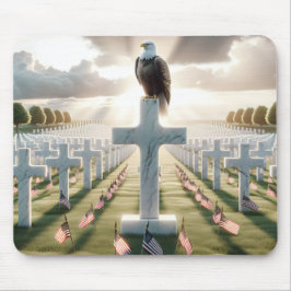 Bald-Adler, der einen militärischen Friedhof bewac Mousepad