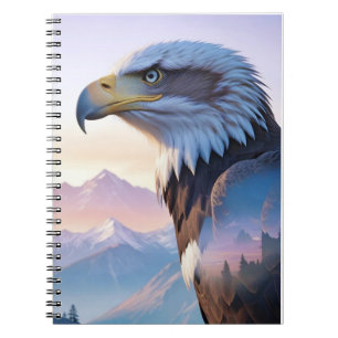 Bald Adler Doppelexposition Tierart Wildnis Notizblock