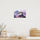 Bald Adler Doppelexposition Tierart Wildnis Poster (Küche)