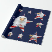 Bald Adler, Flag, Star einzigartig Geschenkpapier (Ungerollt)