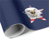 Bald Adler, Flag, Star einzigartig Geschenkpapier (Rolleneckpunkt)