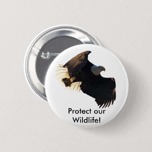 Bald-Adler-Flugabholung II Button (Vorne & Hinten)