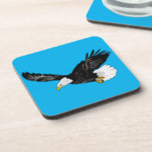 Bald Adler Flying Blue Untersetzer - Ihre Farbe (Linke Seite)
