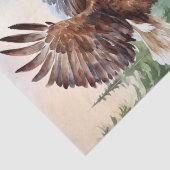 Bald-Adler-Forellen Wasserfarbe Gewebe Seidenpapier (Detail)