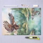 Bald-Adler-Forellen Wasserfarbe Gewebe Seidenpapier (Handwerk)