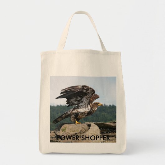 Bald Adler für Flug, POWER SHOPPER Tragetasche (Vorne)