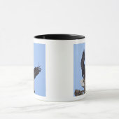 Bald-Adler (Haliäetus leucocephalus) mit Flügeln Tasse (Zentrum)