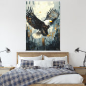 Bald Adler im Flug: Dynamische Impasto Kunst Leinwanddruck (Insitu (Schlafzimmer))