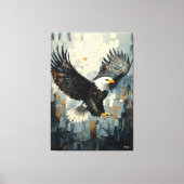 Bald Adler im Flug: Dynamische Impasto Kunst Leinwanddruck (Vorderseite)