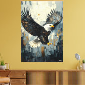 Bald Adler im Flug: Dynamische Impasto Kunst Leinwanddruck (Insitu (Wohnzimmer))