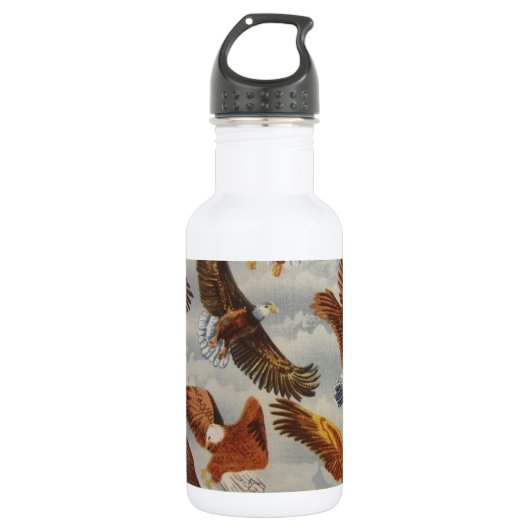 Bald Adler im Flug Edelstahlflasche (Vorderseite)