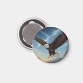 Bald Adler im Flug Magnet (Vorderseite/Rückseite)