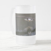 Bald Adler im Flug Mattglas Bierglas (Vorderseite Links)