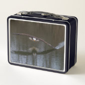 Bald Adler im Flug Metall Brotdose (Rückseite)