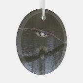 Bald Adler im Flug Ornament Aus Glas (Vorderseite Rechts)