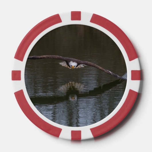 Bald Adler im Flug Pokerchips (Vorderseite)