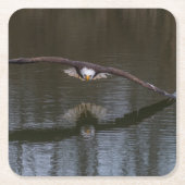 Bald Adler im Flug Rechteckiger Pappuntersetzer (Vorderseite)
