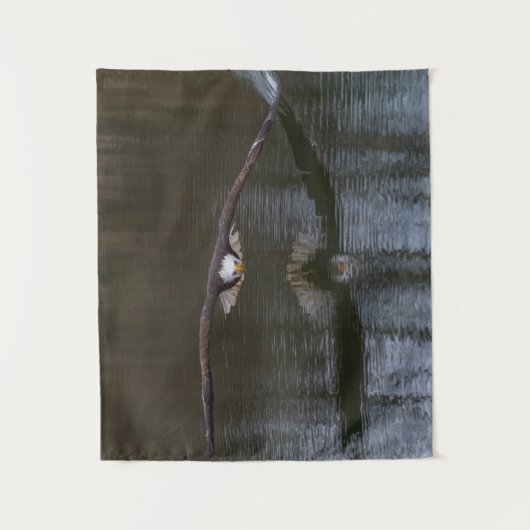 Bald Adler im Flug Wandteppich (Vorderseite)