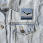 Bald Adler in Flight, Haliäetus leucocephalus, 3 Button (Beispiel)