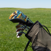 Bald-Adler-Jagd auf Wildblumen Golf Headcover (In SItu)