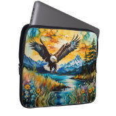 Bald-Adler-Jagd auf Wildblumen Laptopschutzhülle (Vorne Rechts)