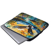 Bald-Adler-Jagd auf Wildblumen Laptopschutzhülle (Vorne Knopf)