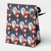 Bald-Adler-Kopf und eine amerikanische Flagge Geschenkschachtel (Rückseite)