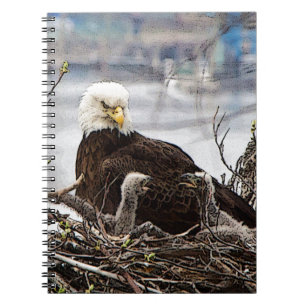 Bald-Adler mit Adlern Notizblock