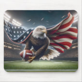 Bald Adler mit amerikanischem Fußball Mousepad (Vorne)