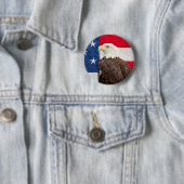Bald Adler mit amerikanischer Flagge Button (Beispiel)