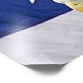 Bald Adler mit amerikanischer Flagge Fotodruck (Ecke)