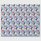 Bald-Adler mit amerikanischer Flagge Geschenkpapier (Flach)