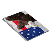 Bald Adler mit amerikanischer Flagge Notizblock (Rechte Seite)