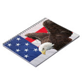 Bald Adler mit amerikanischer Flagge Notizblock (Linke Seite)
