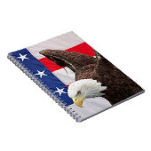 Bald Adler mit amerikanischer Flagge Notizblock (Rechte Seite)
