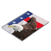 Bald Adler mit amerikanischer Flagge Notizblock (Linke Seite)