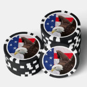 Bald Adler mit amerikanischer Flagge Pokerchips (Stapel)