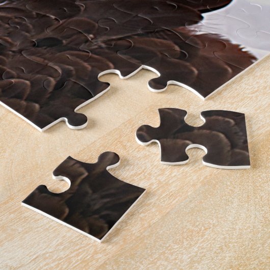 Bald Adler mit amerikanischer Flagge Puzzle (Seite)