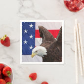 Bald Adler mit amerikanischer Flagge Serviette (Beispiel)