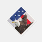 Bald Adler mit amerikanischer Flagge Serviette (Ecke)