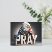 Bald Adler mit Bettenzeichen Postkarte (Stehend Vorderseite)