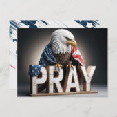 Bald Adler mit Bettenzeichen Postkarte (Vorne/Hinten)