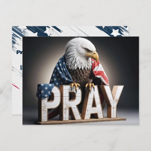 Bald Adler mit Bettenzeichen Postkarte (Vorne/Hinten)