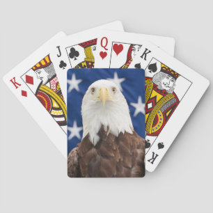 Bald Adler mit den Sternen Spielkarten